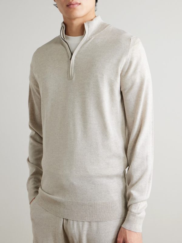 Tapton Slim-Fit Merino Wool Half-Zip Sweater - FR