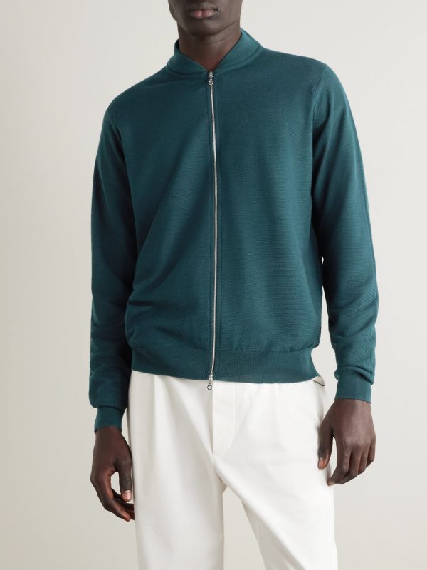 16.Singular Merino Wool Zip-Up Cardigan - FR 16.Singular Merino Wool Zip-Up Cardigan - FR