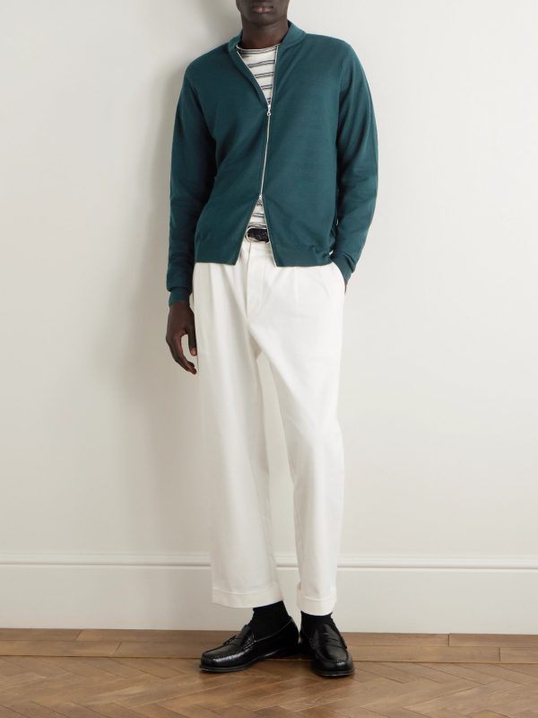 16.Singular Merino Wool Zip-Up Cardigan - OU 16.Singular Merino Wool Zip-Up Cardigan - OU