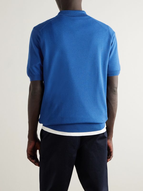 14.Singular Wool-Piqué Polo Shirt - BK 14.Singular Wool-Piqué Polo Shirt - BK