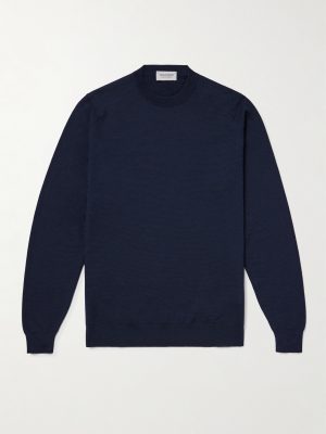 Honeycomb-Knit Merino Wool Sweater