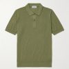 Calun Pointelle-Knit Sea Island Cotton Polo Shirt Calun Pointelle-Knit Sea Island Cotton Polo Shirt