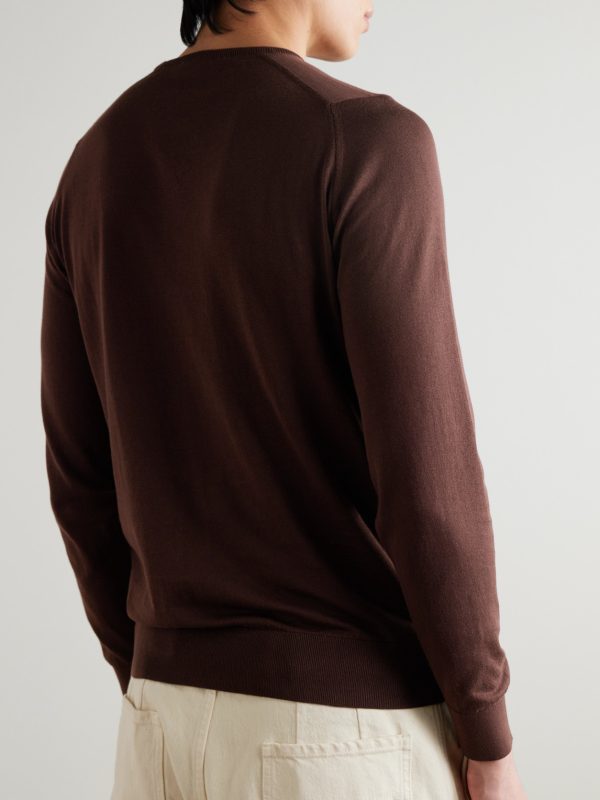 Hatfield Slim-Fit Sea Island Cotton Sweater - BK