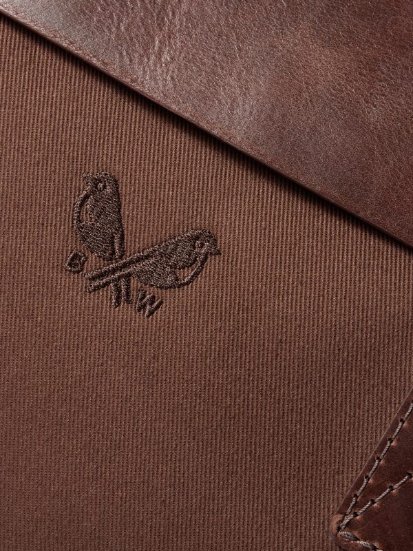 Cotton-Canvas and Full-Grain Leather Briefcase - CU