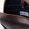 Logo-Debossed Full-Grain Leather Backpack - E1