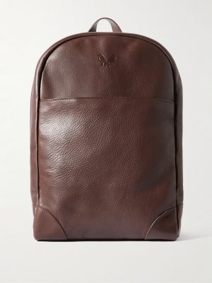 Logo-Debossed Full-Grain Leather Backpack Logo-Debossed Full-Grain Leather Backpack
