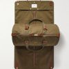 Leather-Trimmed Cotton-Canvas Suit Carrier and Holdall - E2 Leather-Trimmed Cotton-Canvas Suit Carrier and Holdall - E2