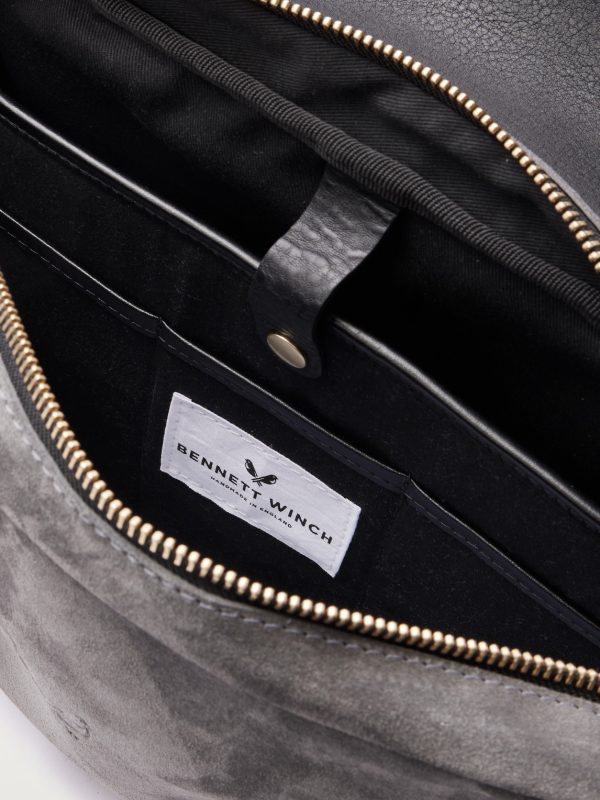 Suede and Leather Briefcase - E1 Suede and Leather Briefcase - E1
