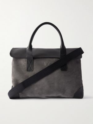 Suede and Leather Briefcase