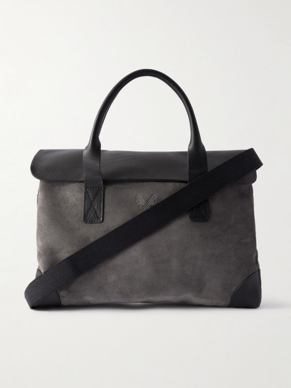 Suede and Leather Briefcase Suede and Leather Briefcase