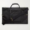 Trifold Leather-Trimmed Cotton-Canvas Suit Carrier