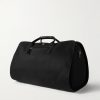 Leather-Trimmed Cotton-Canvas Suit Carrier and Holdall - BK