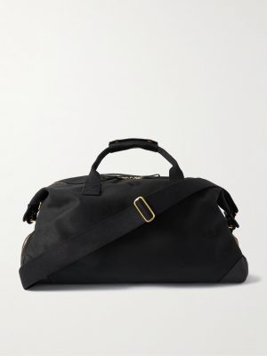 Weekender Leather-Trimmed Cotton-Canvas Holdall