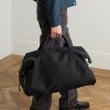 Weekender Leather-Trimmed Cotton-Canvas Holdall - OU
