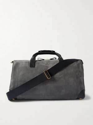 Commuter Leather-Trimmed Suede Holdall Commuter Leather-Trimmed Suede Holdall