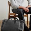 Commuter Leather-Trimmed Suede Holdall - OU Commuter Leather-Trimmed Suede Holdall - OU