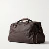 Logo-Debossed Full-Grain Leather Weekend Bag - BK