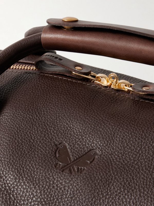 Logo-Debossed Full-Grain Leather Weekend Bag - CU