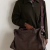 Logo-Debossed Full-Grain Leather Weekend Bag - E2