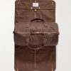Logo-Embroidered Leather-Trimmed Cotton-Twill Suit Carrier and Holdall - E1 Logo-Embroidered Leather-Trimmed Cotton-Twill Suit Carrier and Holdall - E1