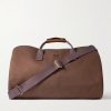 Logo-Embroidered Leather-Trimmed Cotton-Twill Suit Carrier and Holdall Logo-Embroidered Leather-Trimmed Cotton-Twill Suit Carrier and Holdall