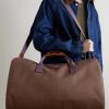 Logo-Embroidered Leather-Trimmed Cotton-Twill Suit Carrier and Holdall - OU Logo-Embroidered Leather-Trimmed Cotton-Twill Suit Carrier and Holdall - OU