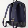 Logo-Embroidered Leather-Trimmed Cotton-Canvas Backpack - BK