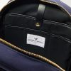 Logo-Embroidered Leather-Trimmed Cotton-Canvas Backpack - E1