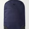 Logo-Embroidered Leather-Trimmed Cotton-Canvas Backpack