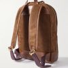 Leather-Trimmed Suede Backpack - BK