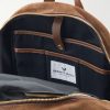 Leather-Trimmed Suede Backpack - E1