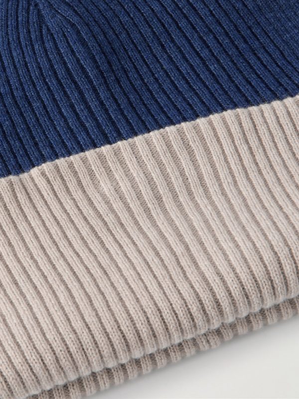 Reversible Ribbed Cashmere Beanie - CU