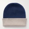Reversible Ribbed Cashmere Beanie