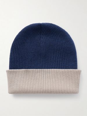 Reversible Ribbed Cashmere Beanie Reversible Ribbed Cashmere Beanie