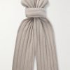 Ribbed Cashmere Scarf