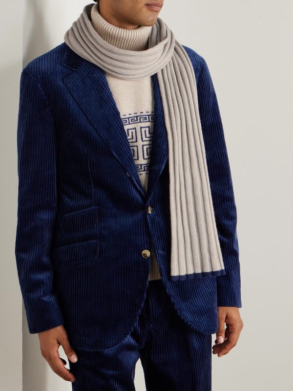 Ribbed Cashmere Scarf - OU