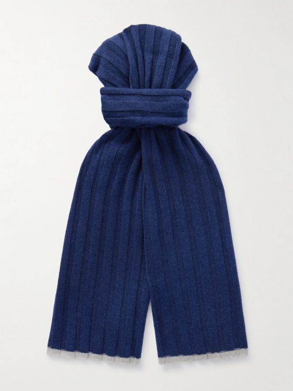 Ribbed Cashmere Scarf