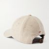 Logo-Embroidered Wool and Cashmere-Blend Baseball Cap - BK Logo-Embroidered Wool and Cashmere-Blend Baseball Cap - BK