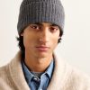 Ribbed Cashmere Beanie - OU Ribbed Cashmere Beanie - OU