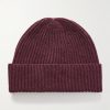 Ribbed Cashmere Beanie