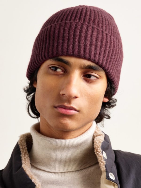 Ribbed Cashmere Beanie - OU