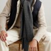 Brushed Cashmere and Silk-Blend Scarf - OU