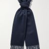 Reversible Fringed Cashmere Scarf