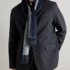 Reversible Fringed Cashmere Scarf - OU