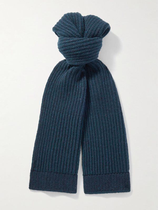 Ribbed Donegal Cashmere Scarf Ribbed Donegal Cashmere Scarf