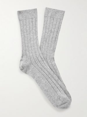 Ribbed Cashmere Socks