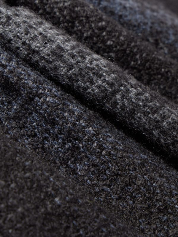 Frayed Checked Cashmere and Silk-Blend Bouclé Scarf - CU Frayed Checked Cashmere and Silk-Blend Bouclé Scarf - CU