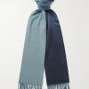 Fringed Ombré Cashmere Scarf Fringed Ombré Cashmere Scarf
