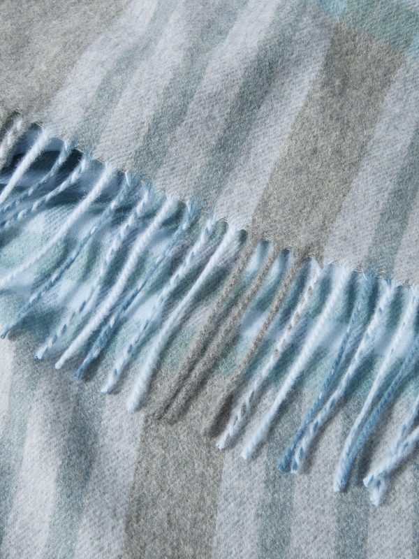 Fringed Checked Cashmere Scarf - CU Fringed Checked Cashmere Scarf - CU