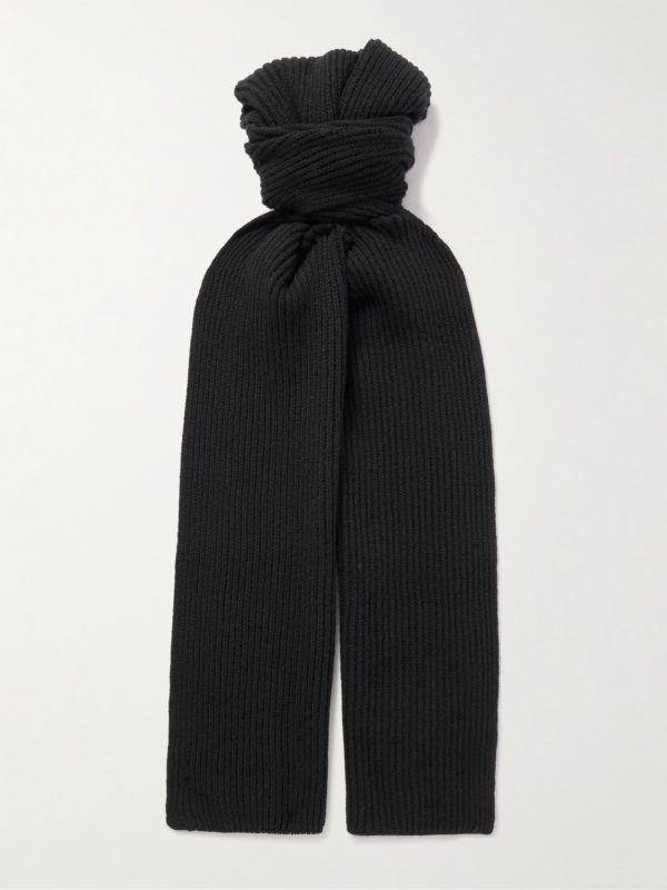 Ribbed Cashmere Scarf
